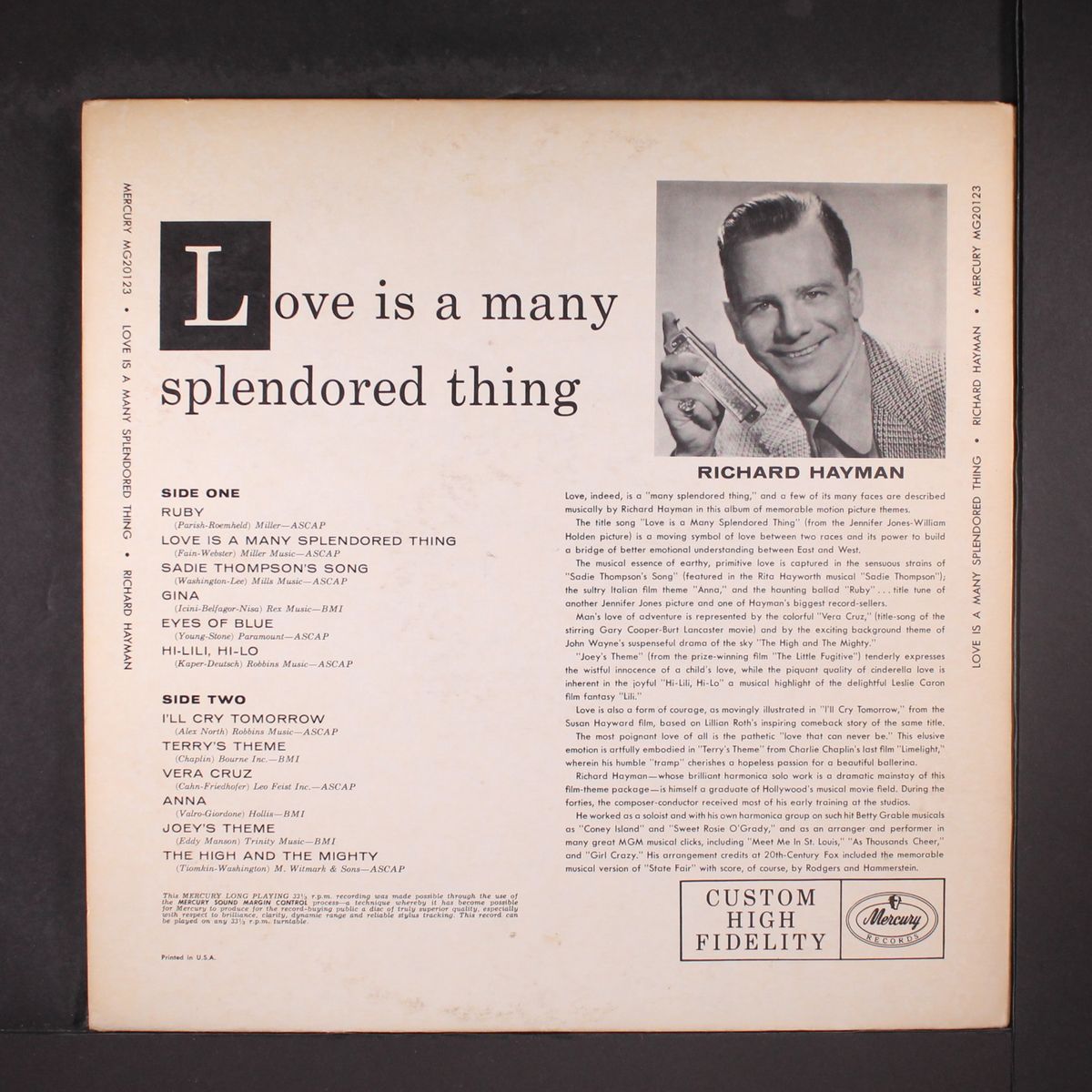 love is a many splendored thing by RICHARD HAYMAN