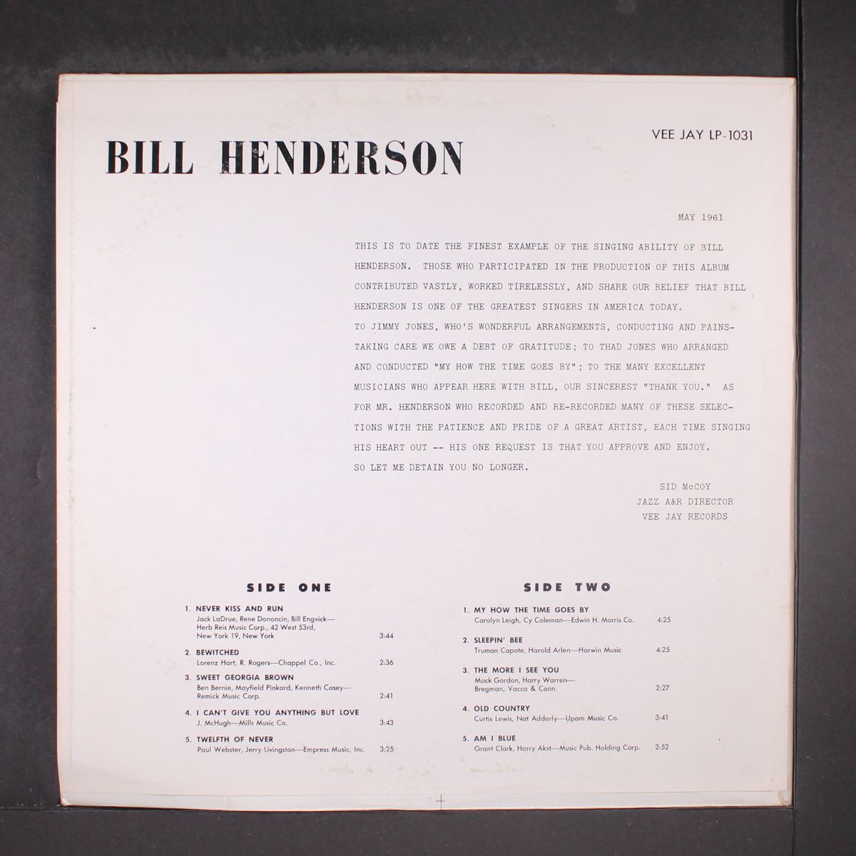 bill henderson by BILL HENDERSON