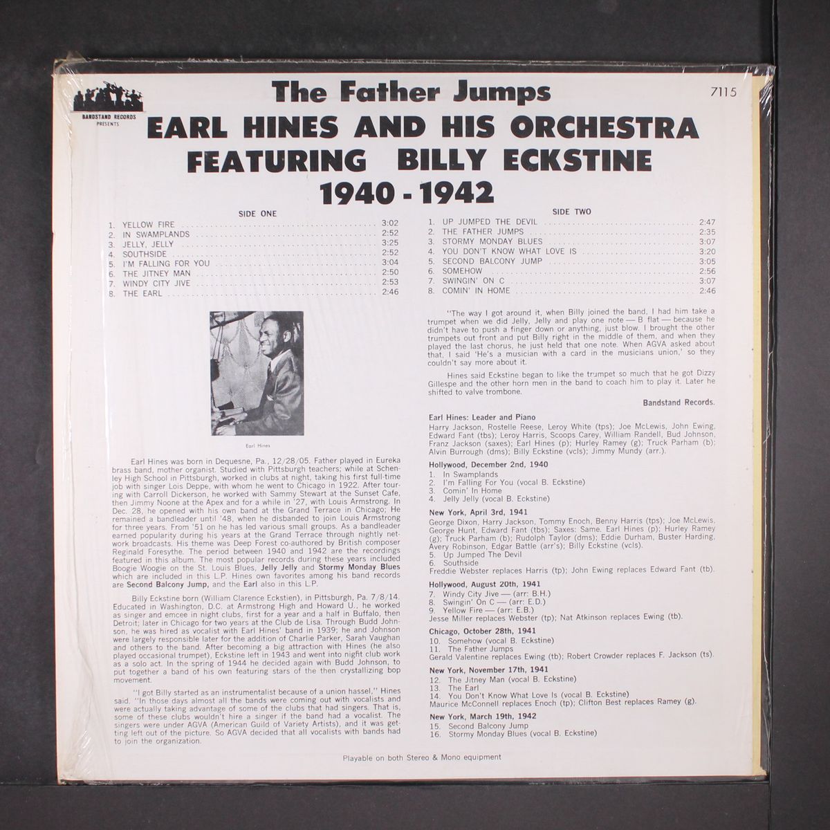 the father jumps, 1940-42 by EARL HINES