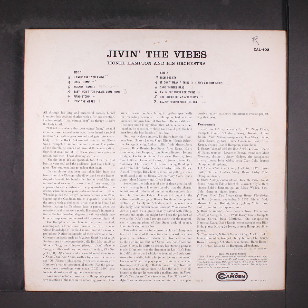 jivin' the vibes by LIONEL HAMPTON
