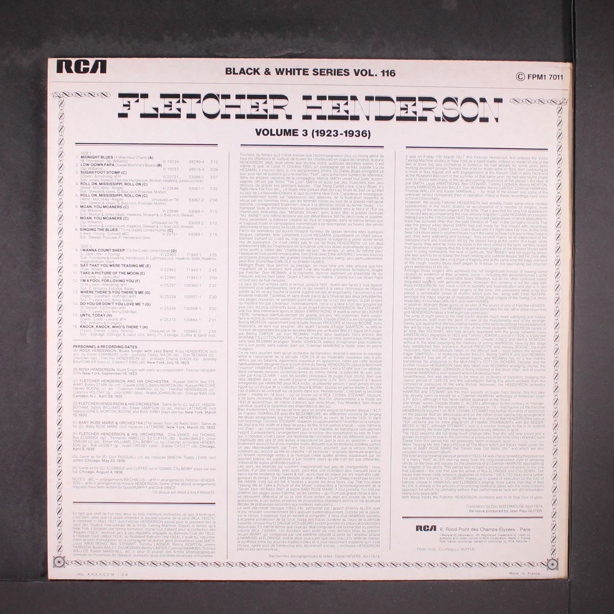 vol. 3, 1923-1936 by FLETCHER HENDERSON