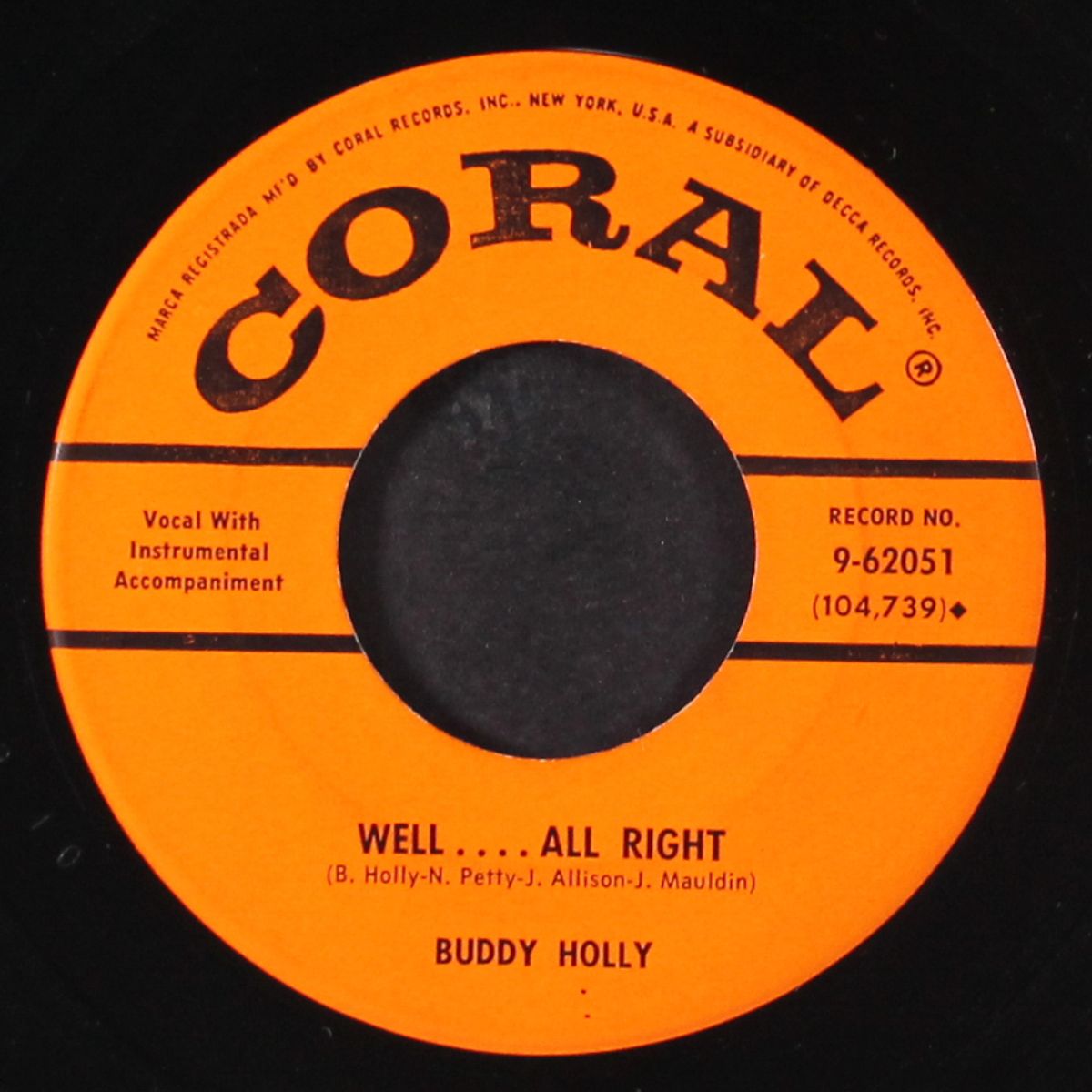 heartbeat / well....all right by BUDDY HOLLY