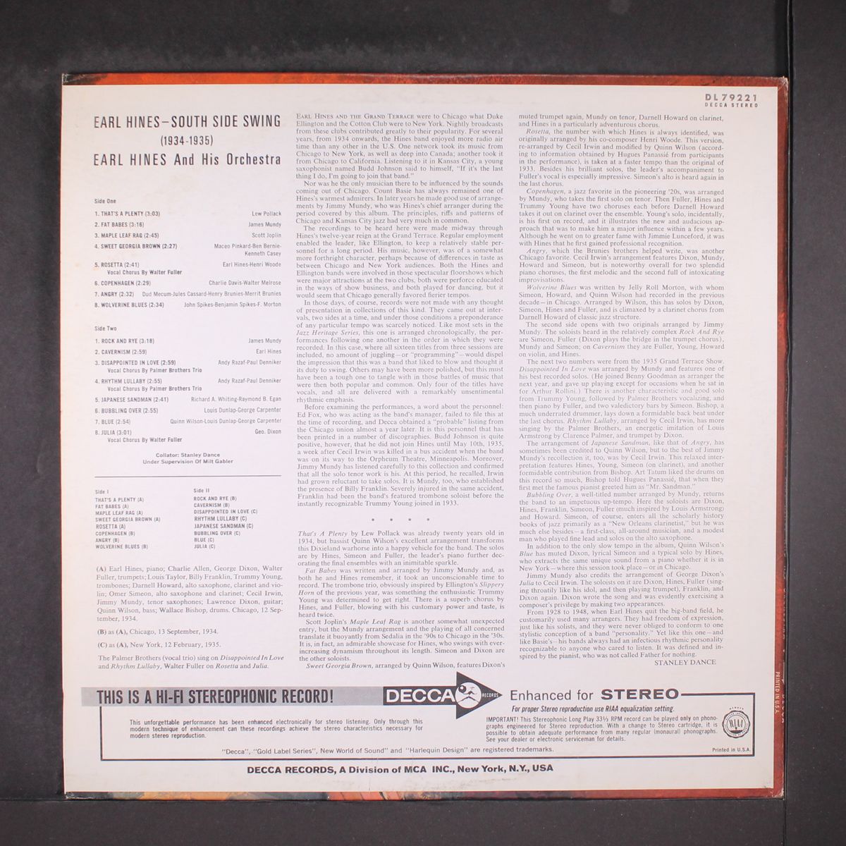 south side swing by EARL HINES
