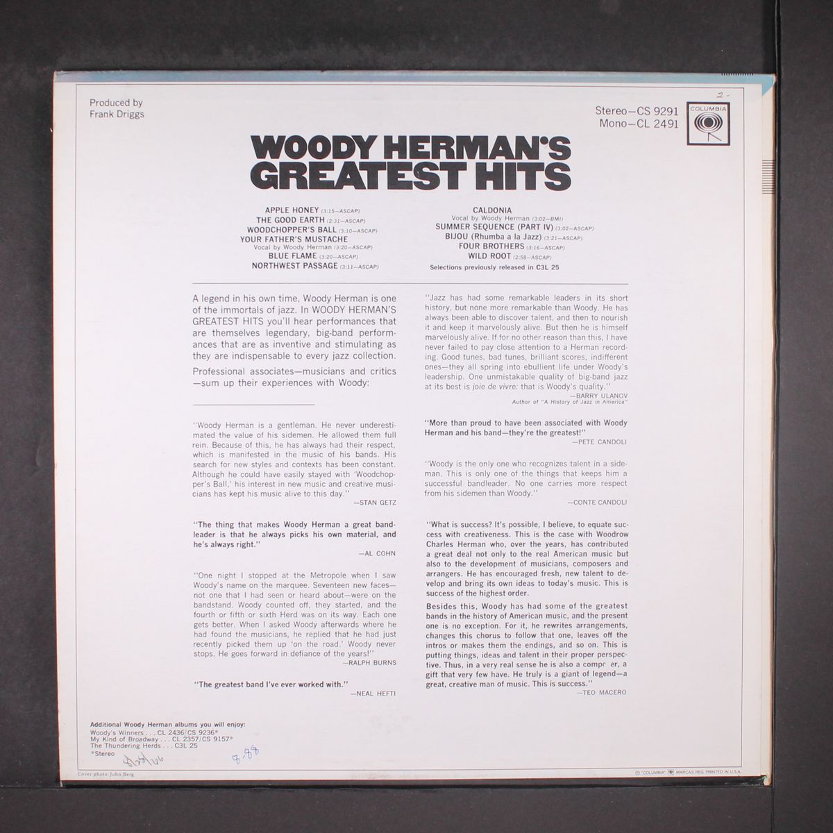 greatest hits by WOODY HERMAN