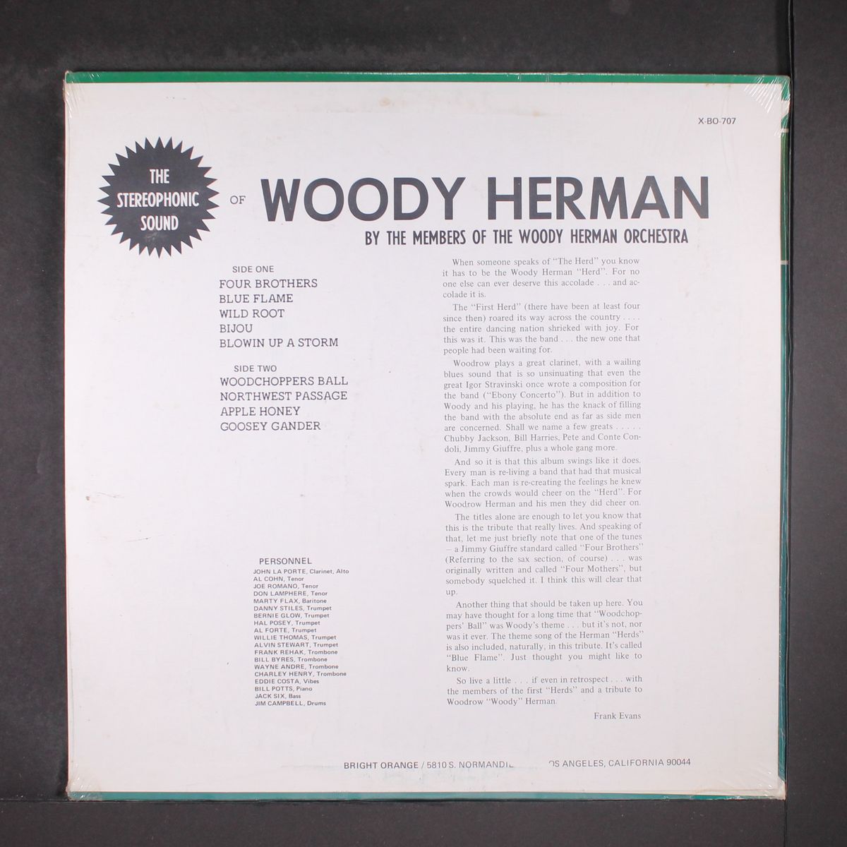 the stereophonic sound of by WOODY HERMAN ORCHESTRA