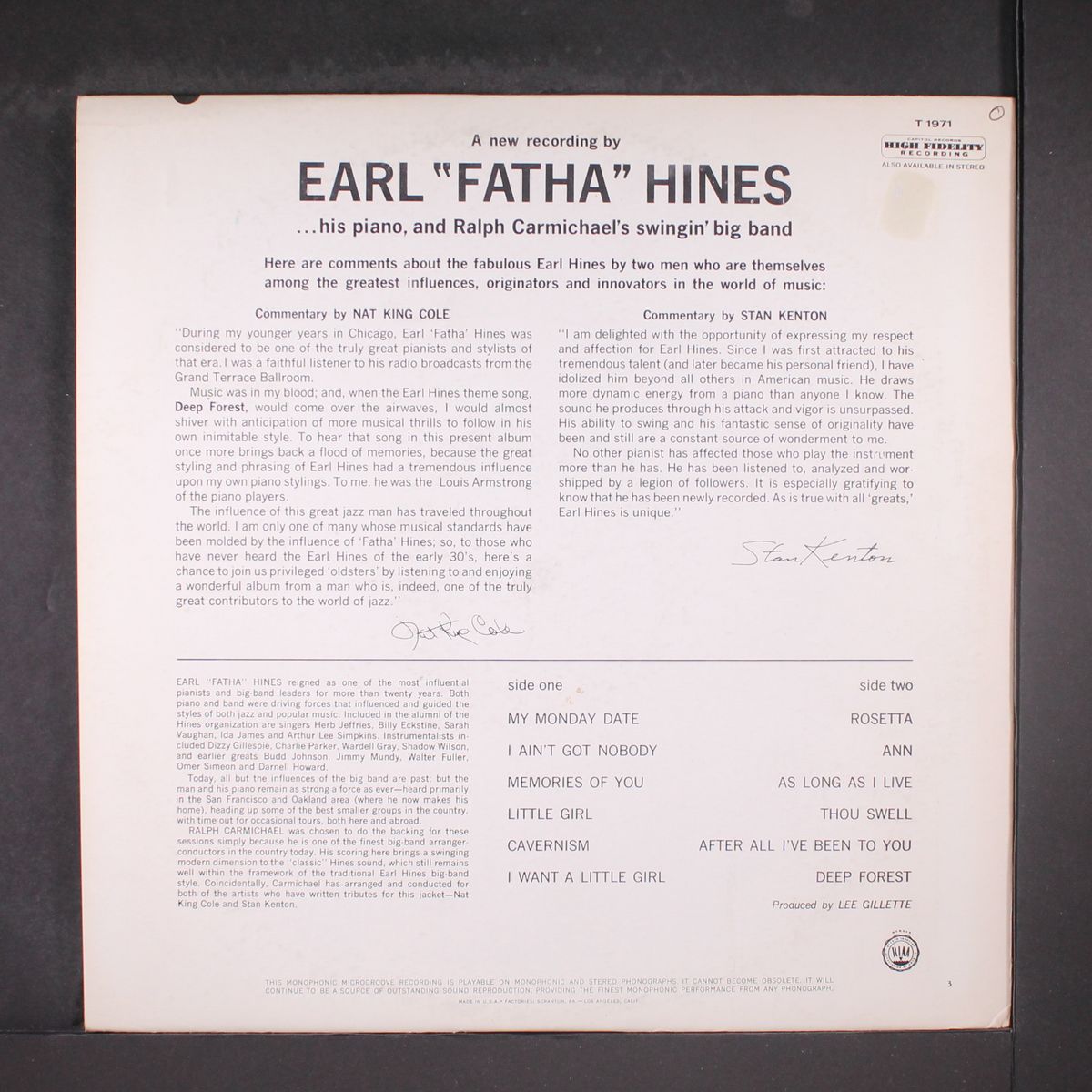 earl "fatha" hines by EARL HINES