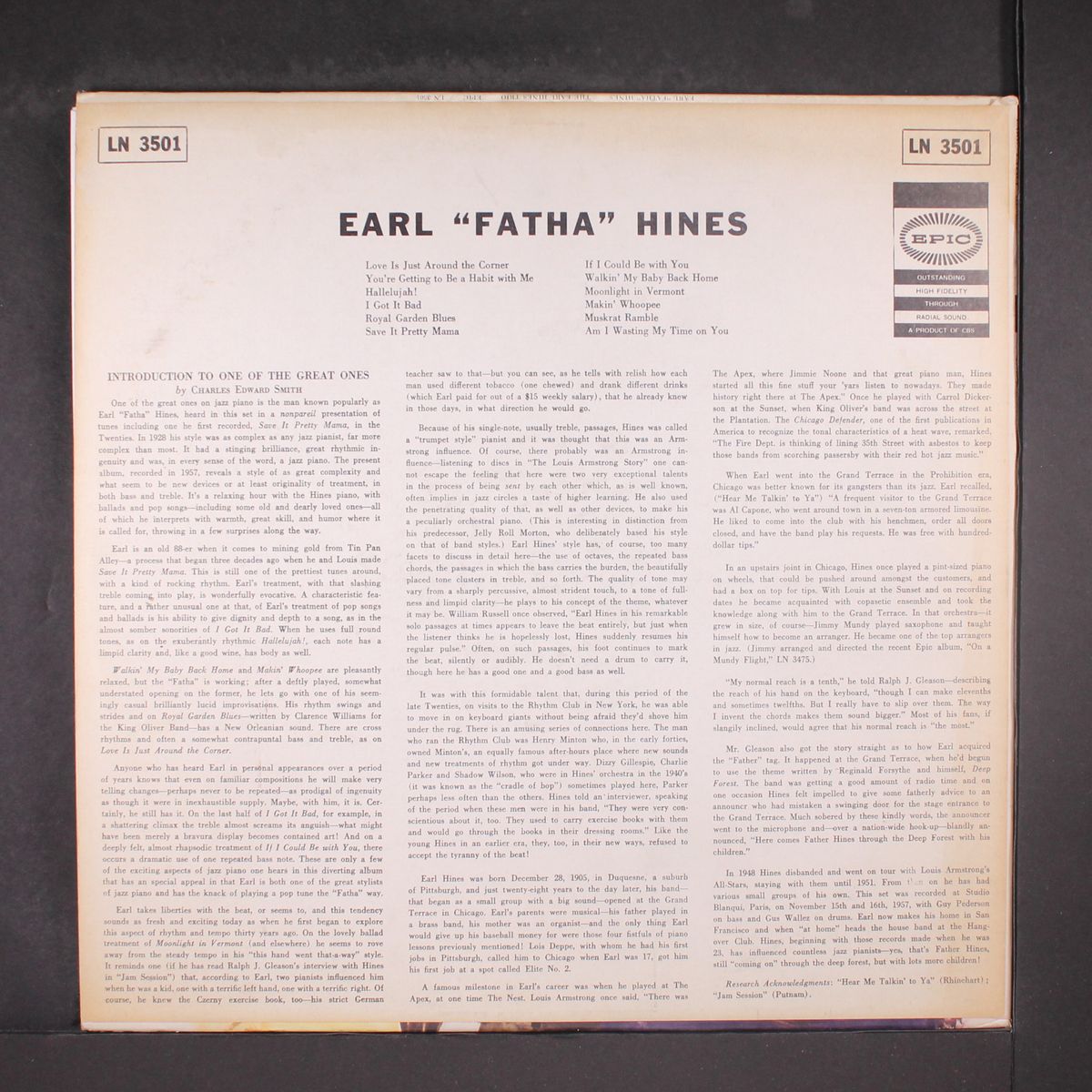 earl "fatha" hines by EARL HINES