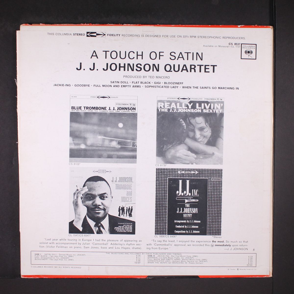 a touch of satin by J.J. JOHNSON