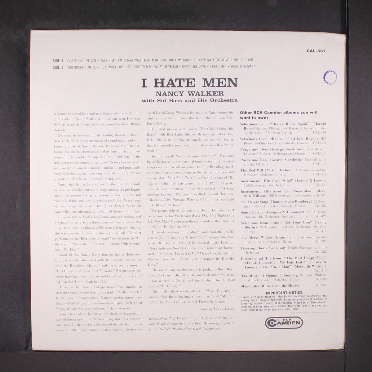 i hate men by NANCY WALKER
