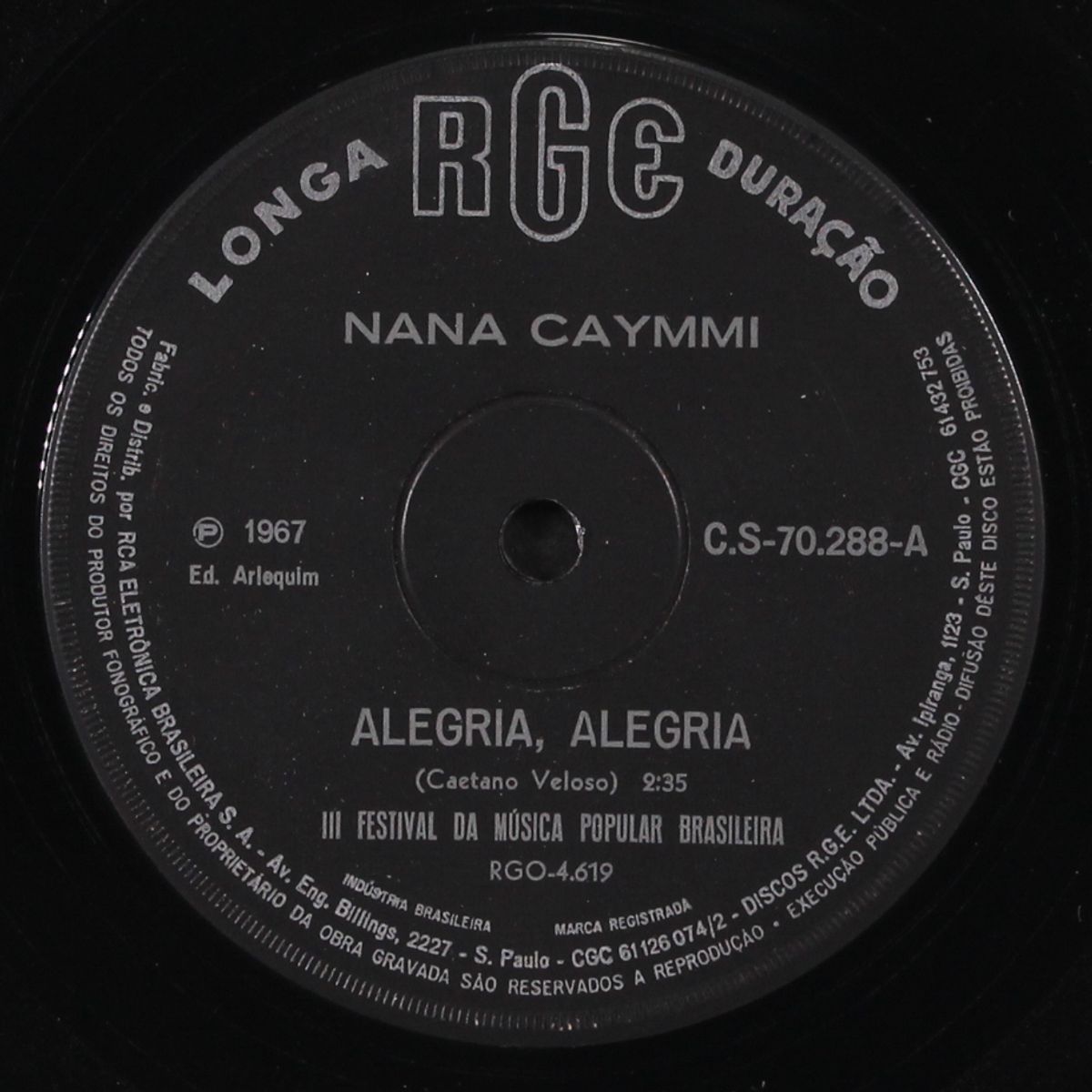 alegria, alegria / o cantador by NANA CAYMMI