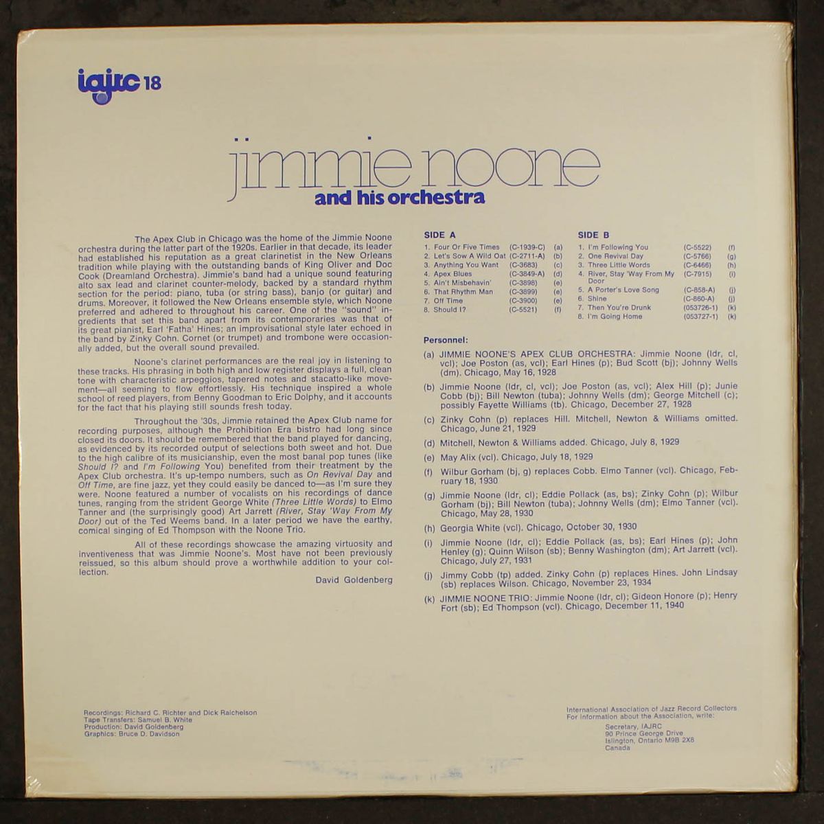 jimmie noone by JIMMIE NOONE