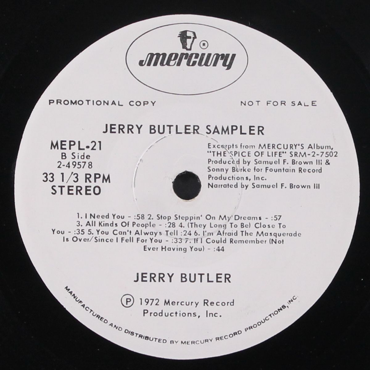 sampler by JERRY BUTLER