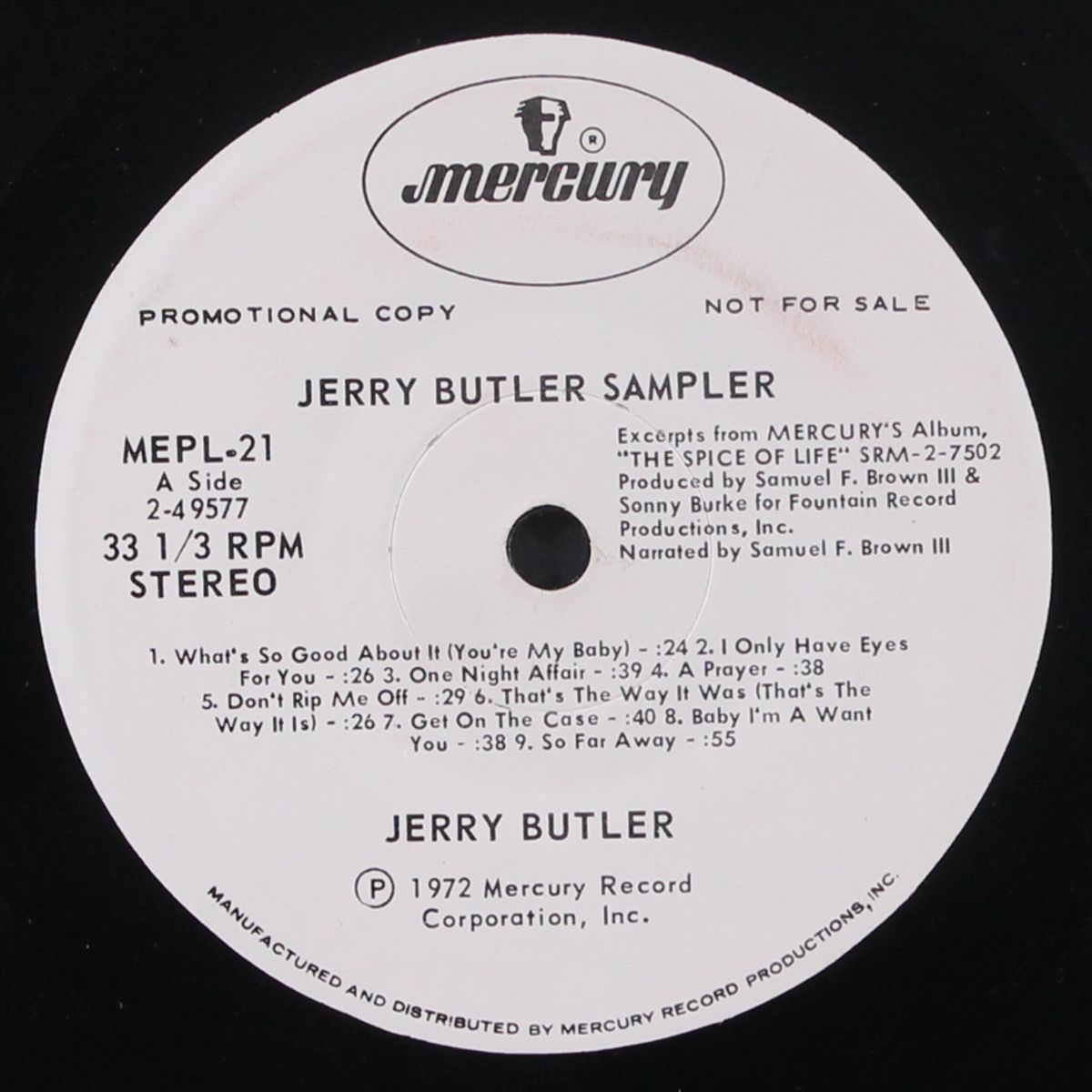 sampler by JERRY BUTLER
