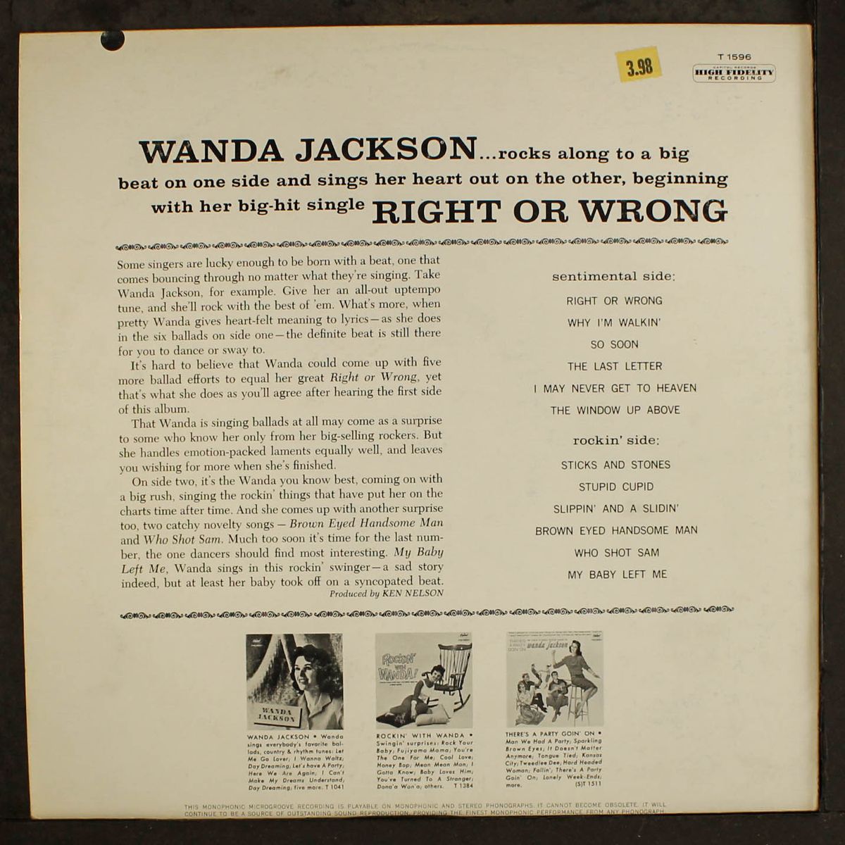 right or wrong by WANDA JACKSON