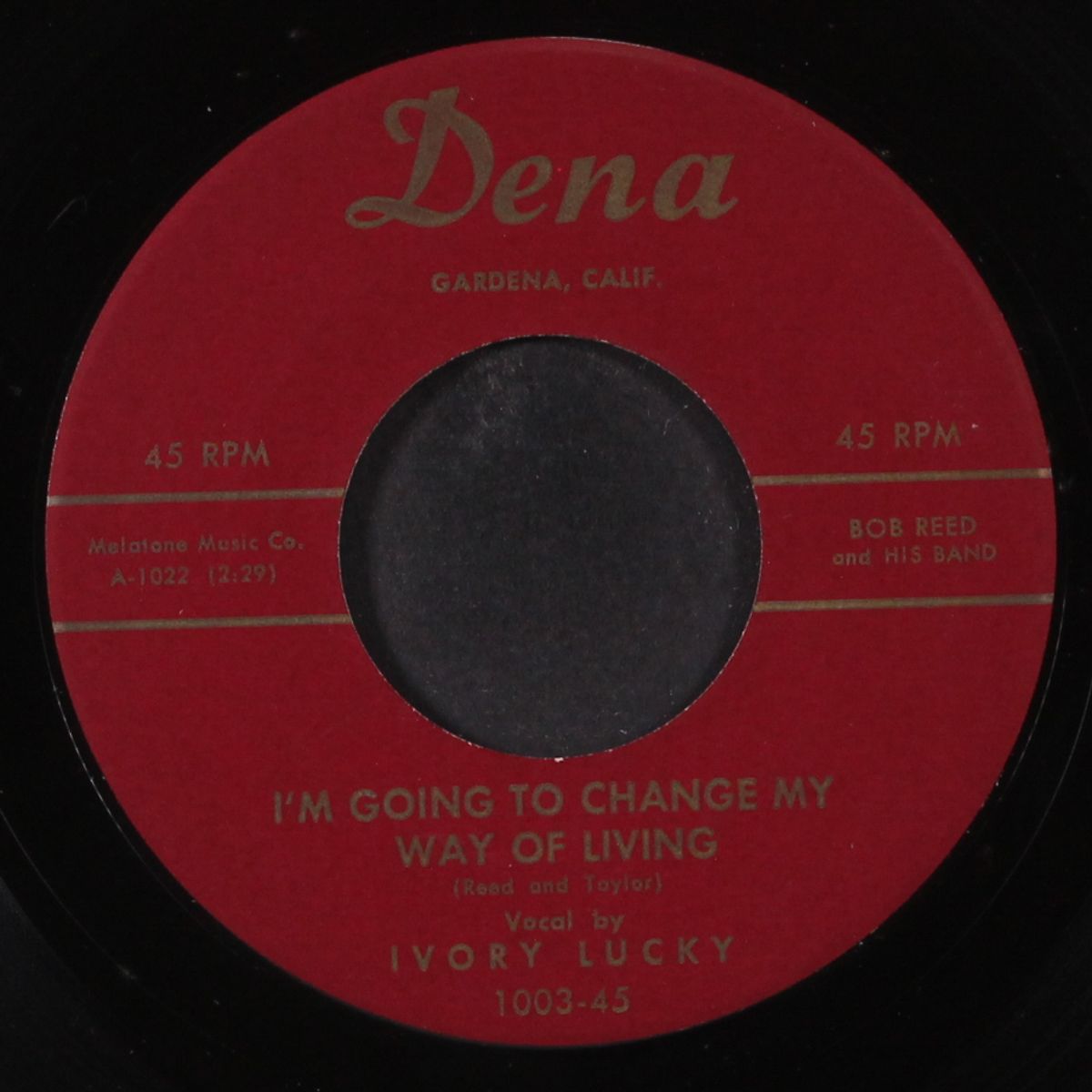 i'm leaving you / i'm going to change my way of living by BOB REED
