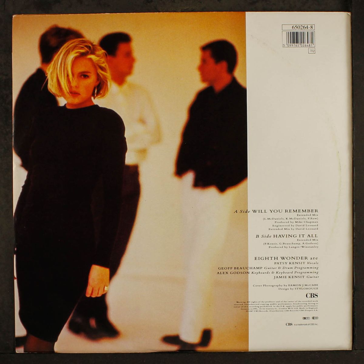 will you remember / having it all by EIGHTH WONDER
