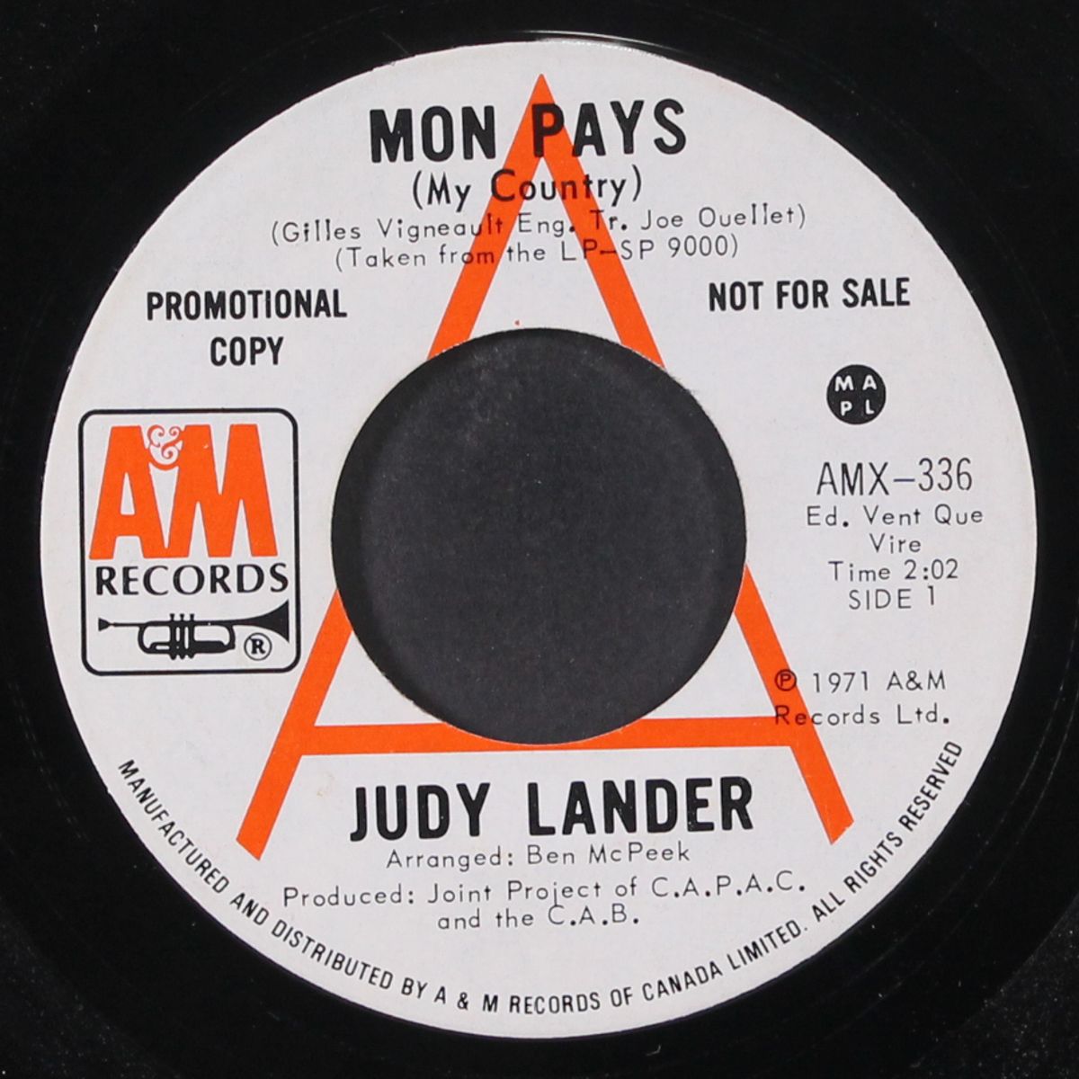 mon pays by JUDY LANDER
