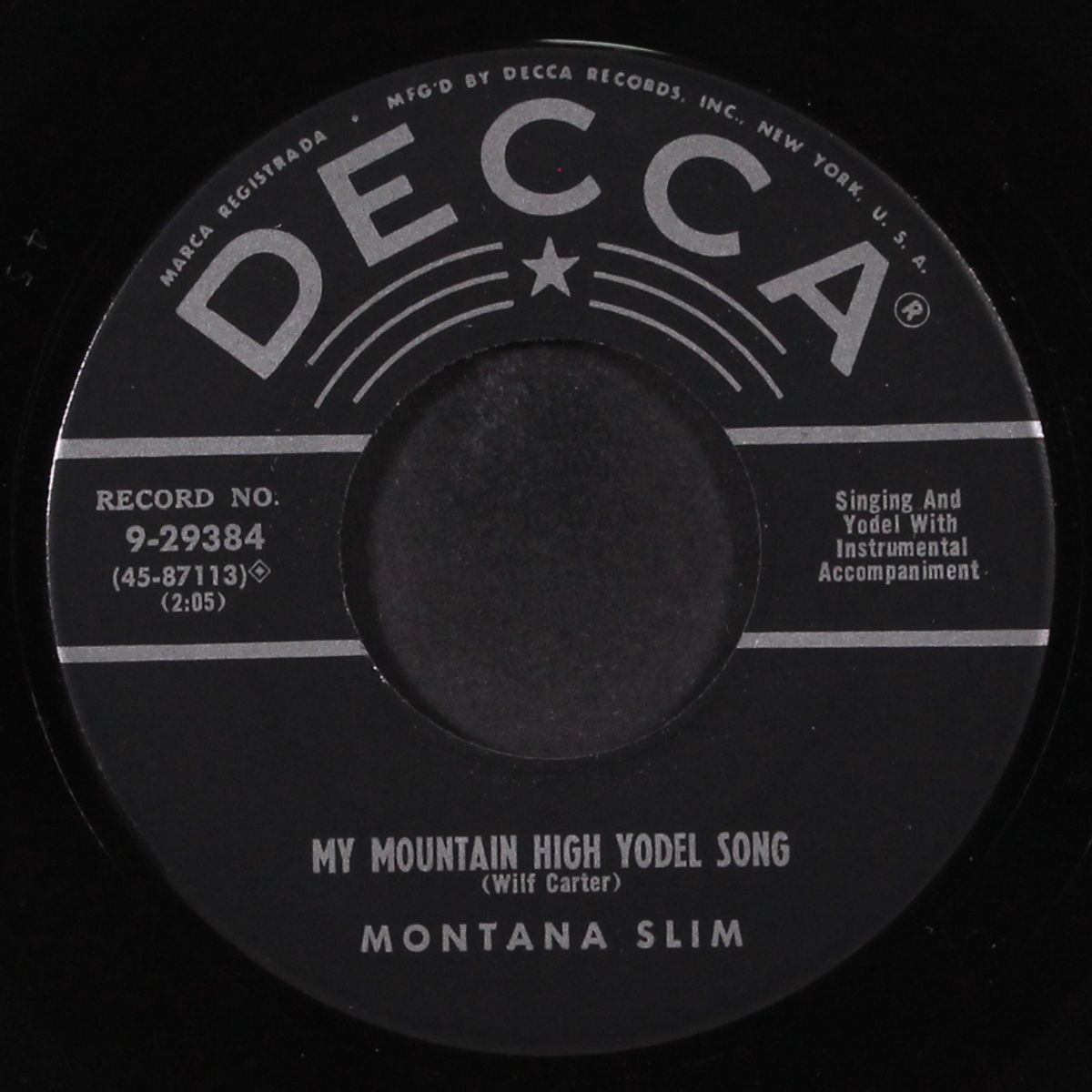 my mountain high yodel song by MONTANA SLIM