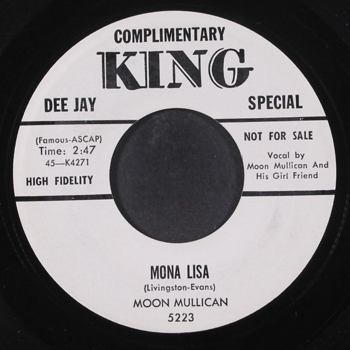 mona lisa / goodnight irene by MOON MULLICAN