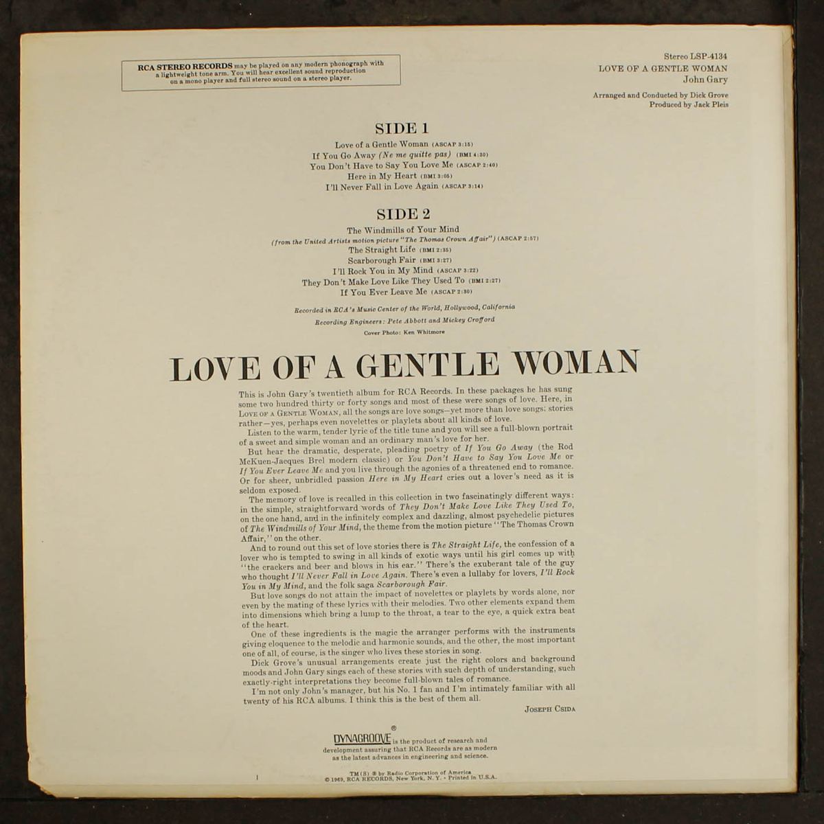 love of a gentle woman by JOHN GARY