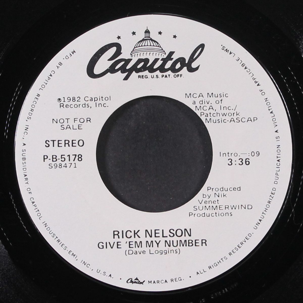 give 'em my number by RICK NELSON