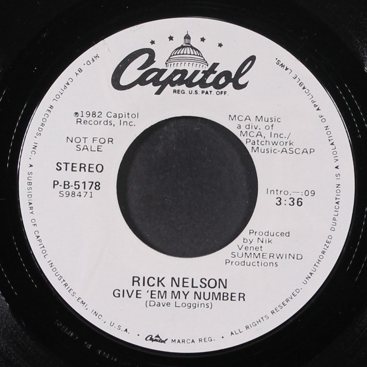 give 'em my number by RICK NELSON