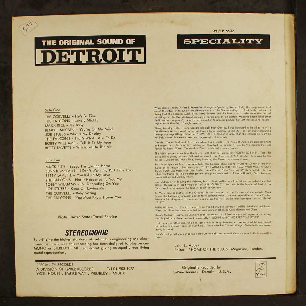 the original sound of detroit by VARIOUS