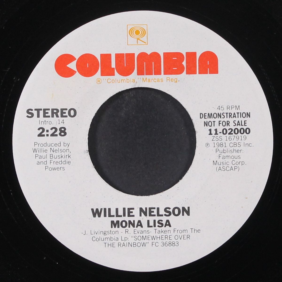mona lisa / same by WILLIE NELSON