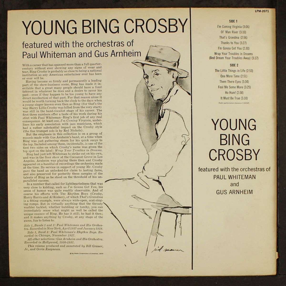 young bing crosby by BING CROSBY