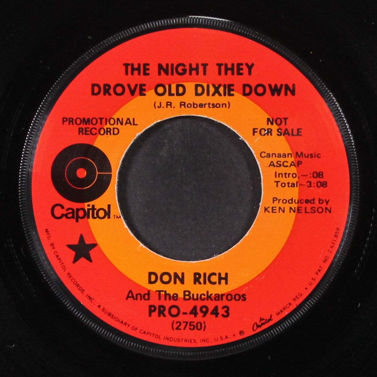 the night they drove old dixie down by DON RICH & BUCKAROOS