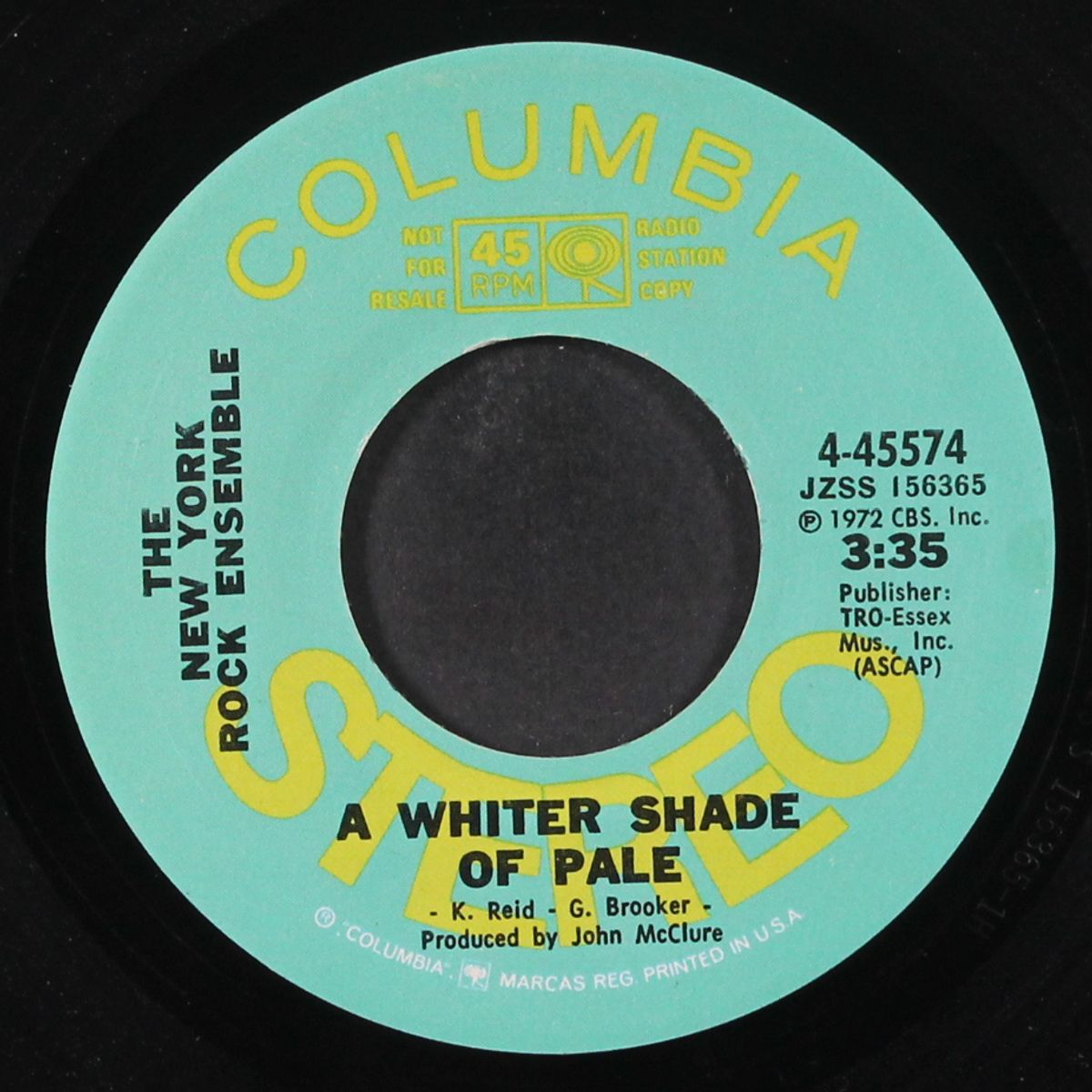 a whiter shade of pale / roll over by NEW YORK ROCK ENSEMBLE