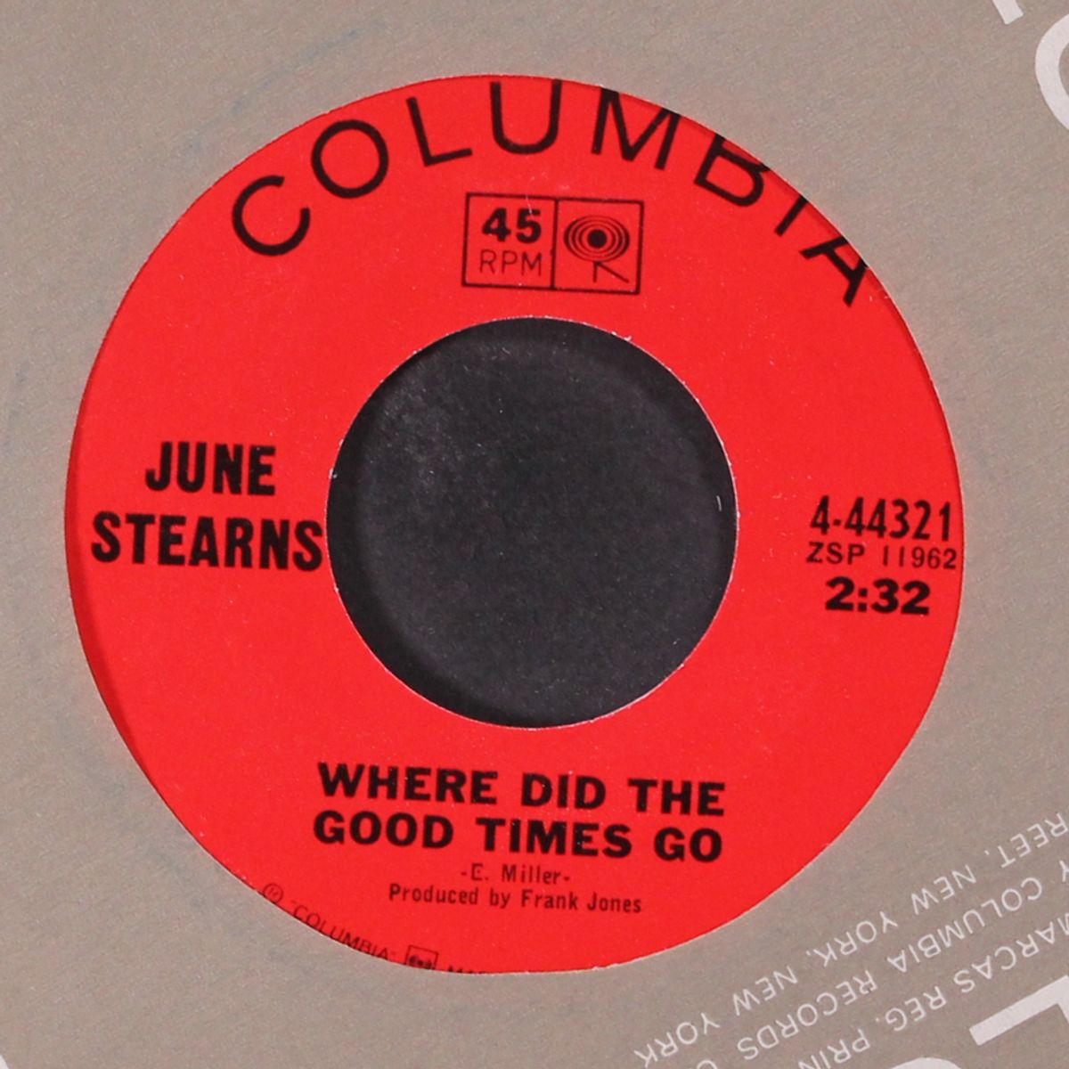 river of regret / where did the good times go by JUNE STEARNS