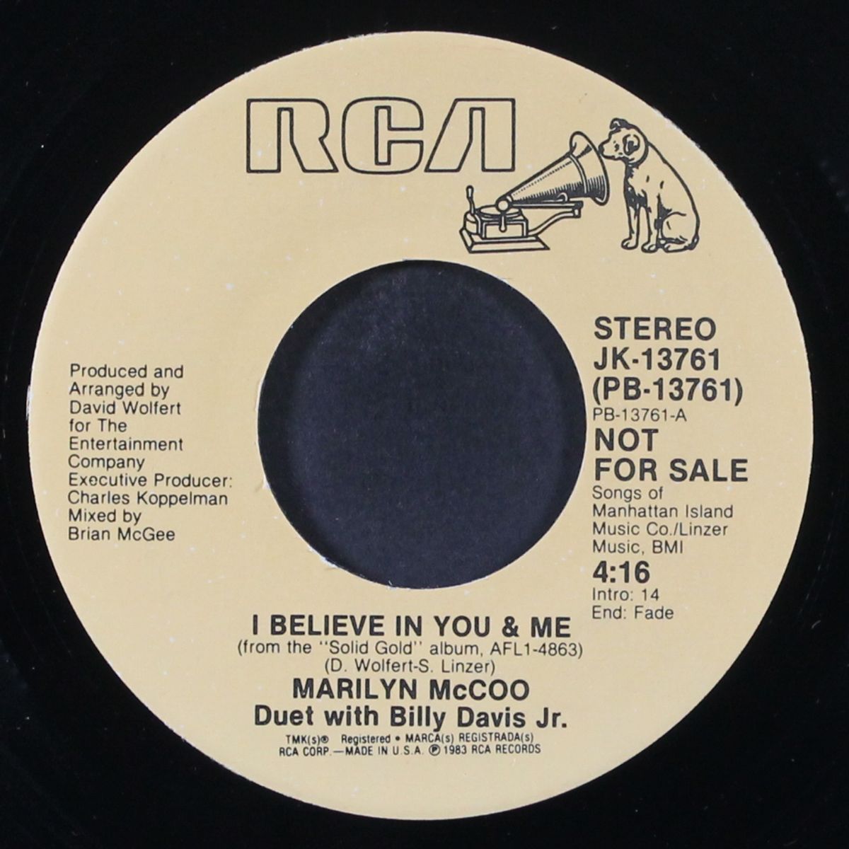 i believe in you & me / same by MARILYN MCCOO & BILLY DAVIS, JR.