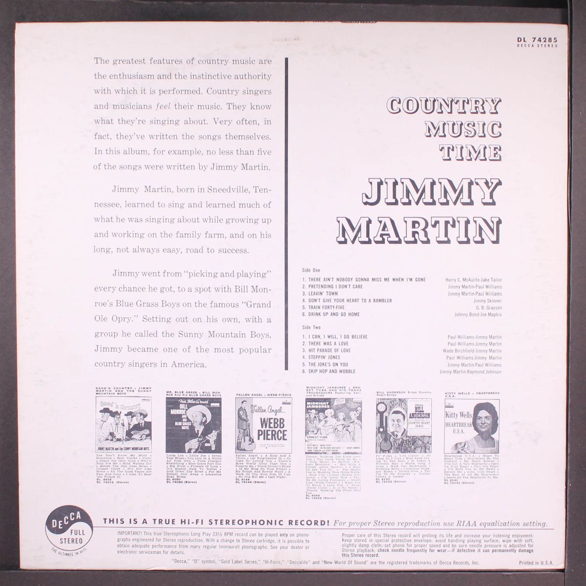 country music time by JIMMY MARTIN