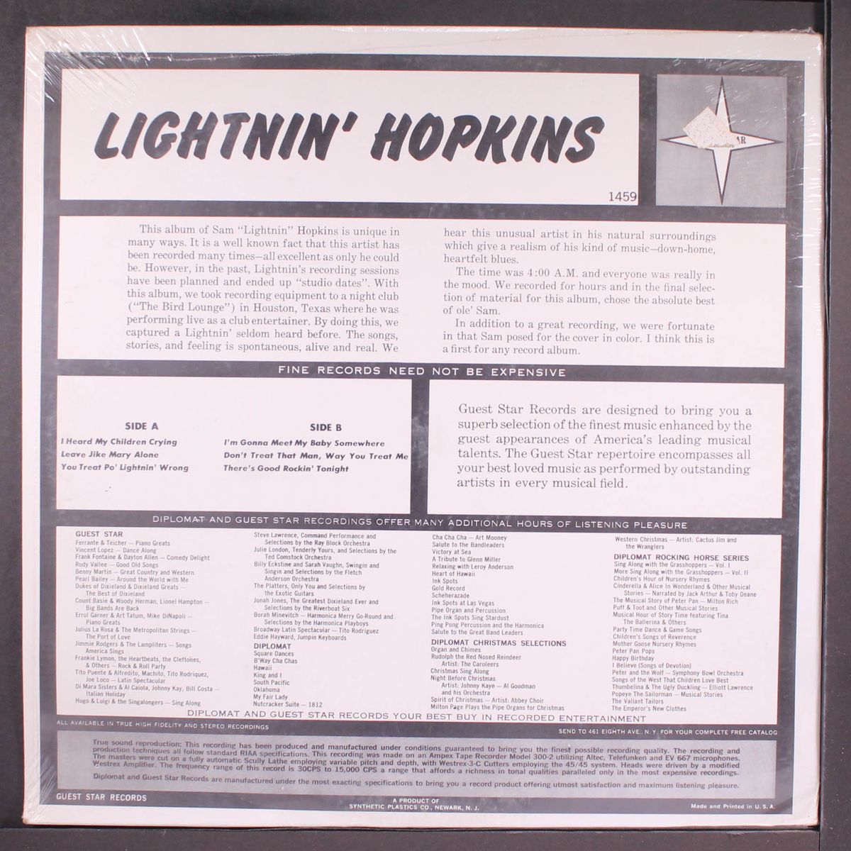 live at the bird lounge by LIGHTNIN' HOPKINS
