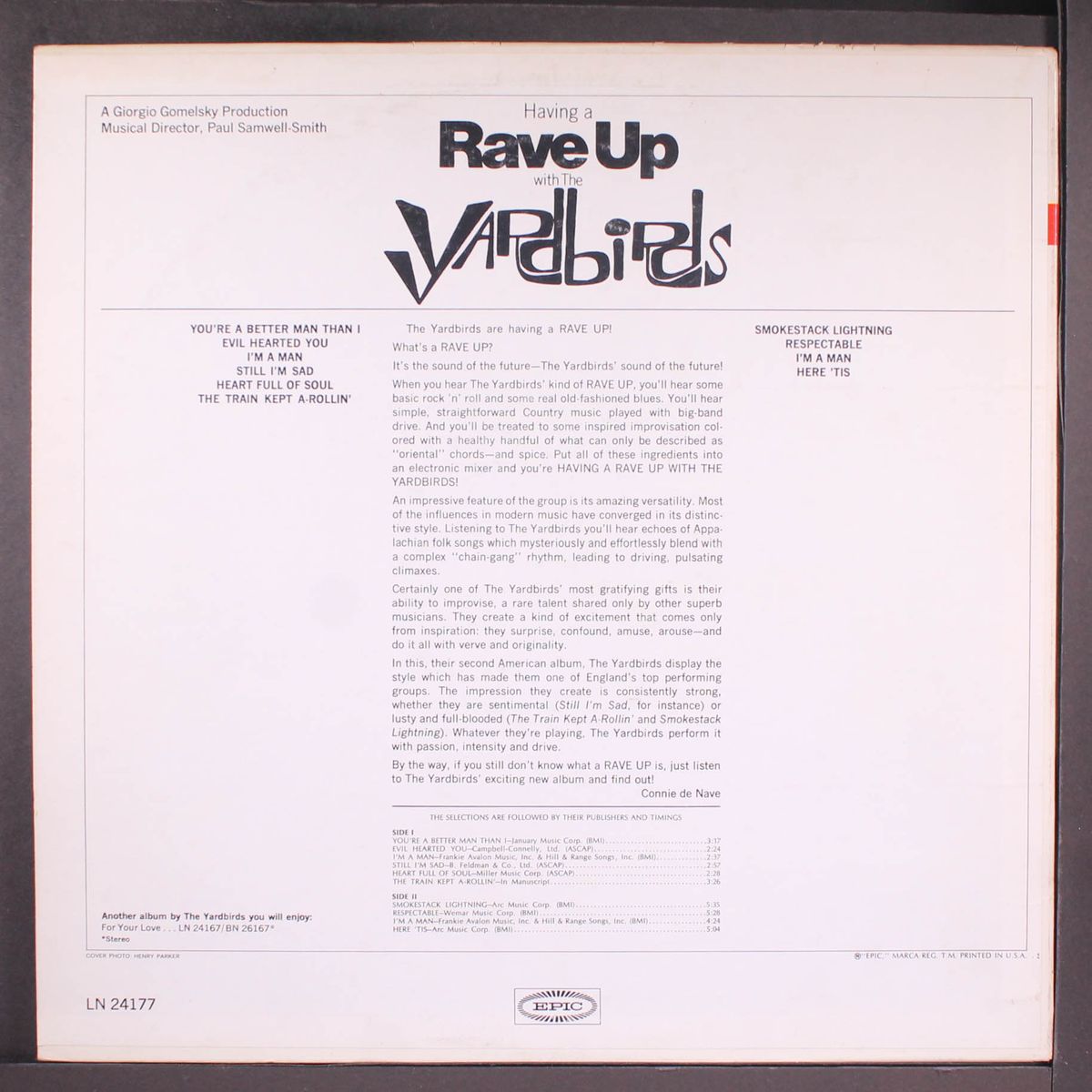 having a rave up with the yardbirds by YARDBIRDS