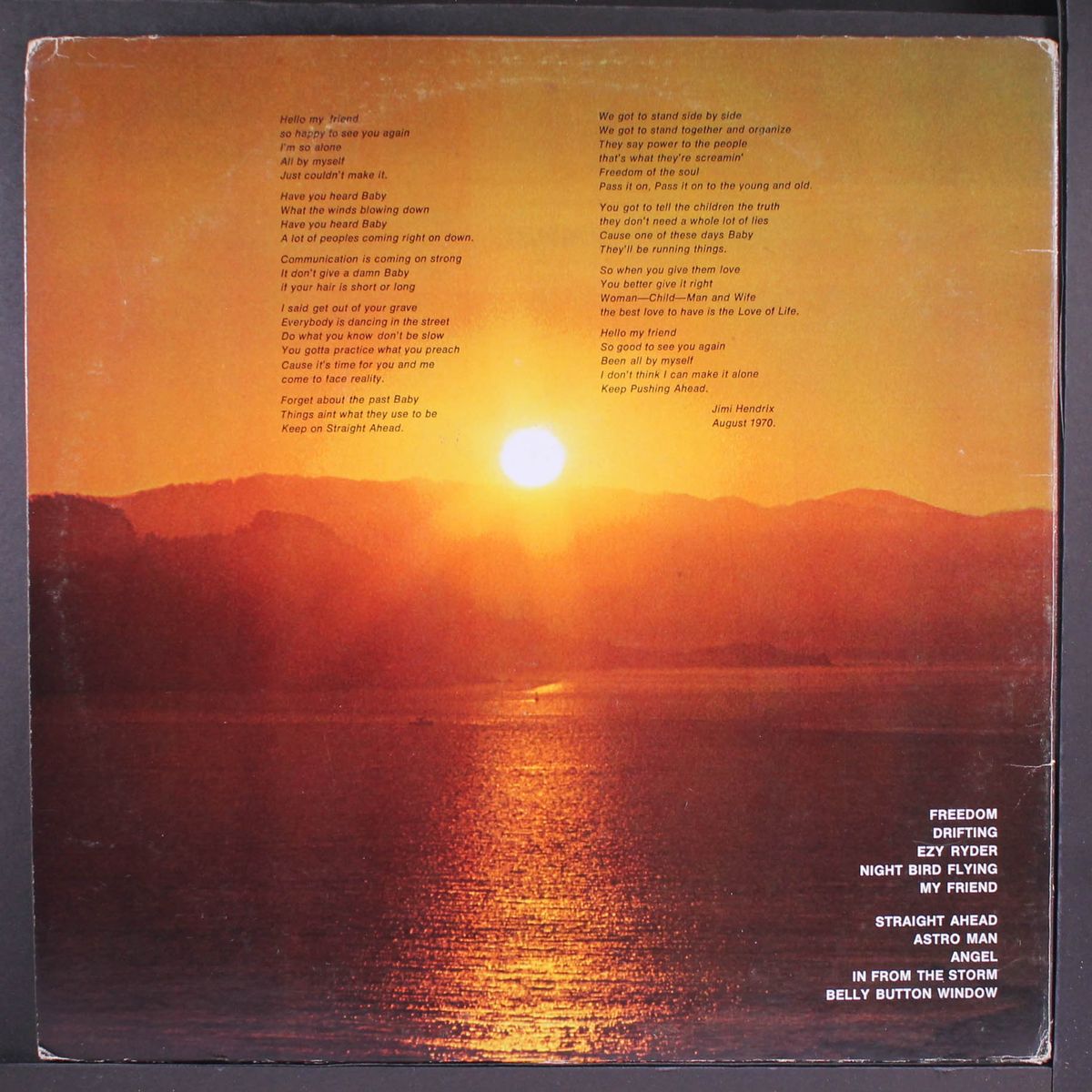 the cry of love by JIMI HENDRIX