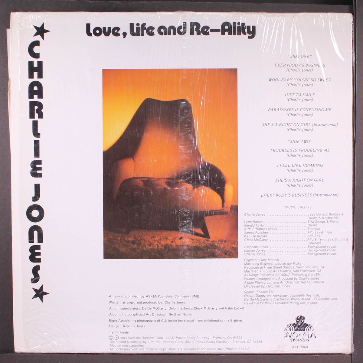 songs of love, life and re-ality by CHARLIE JONES