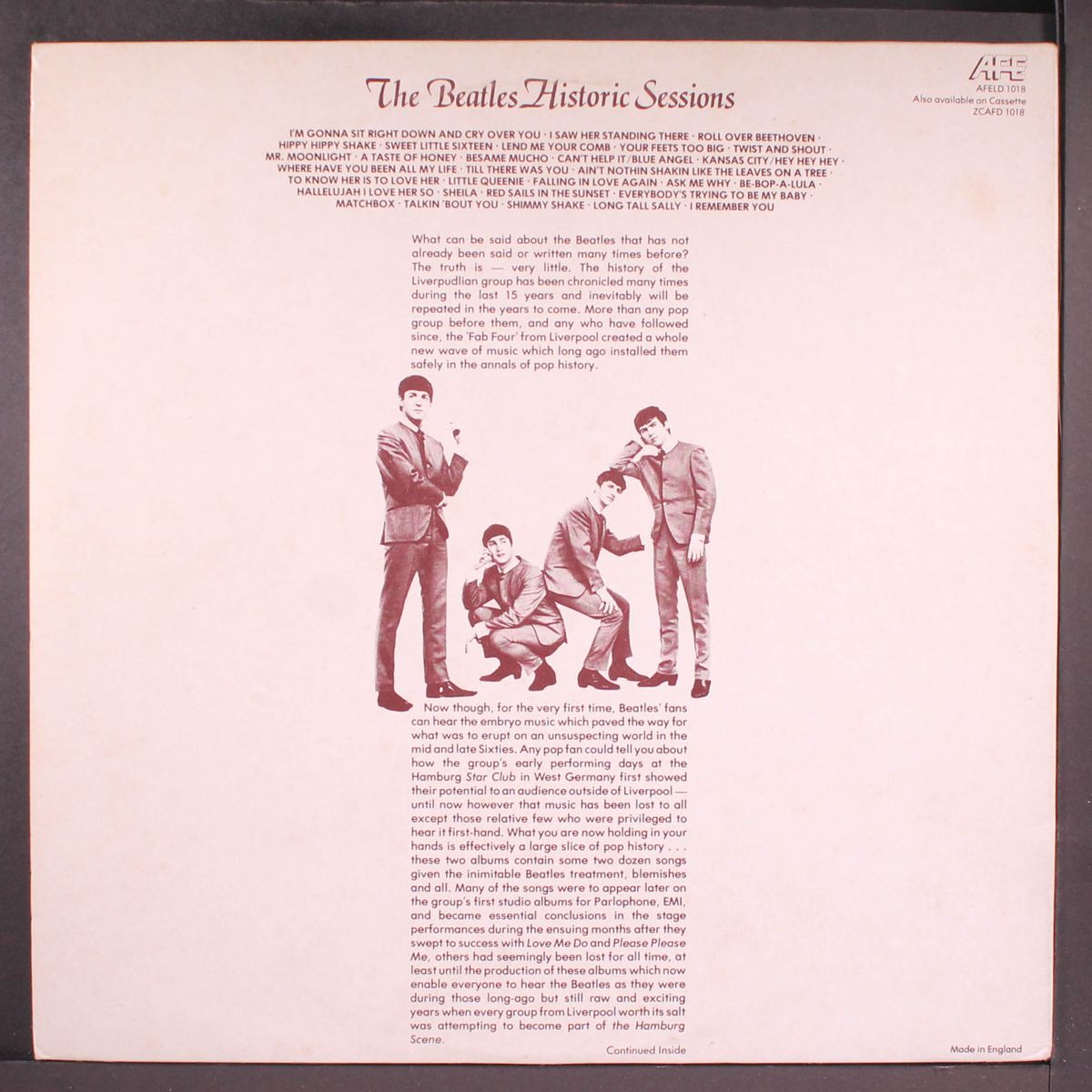 historic sessions by BEATLES