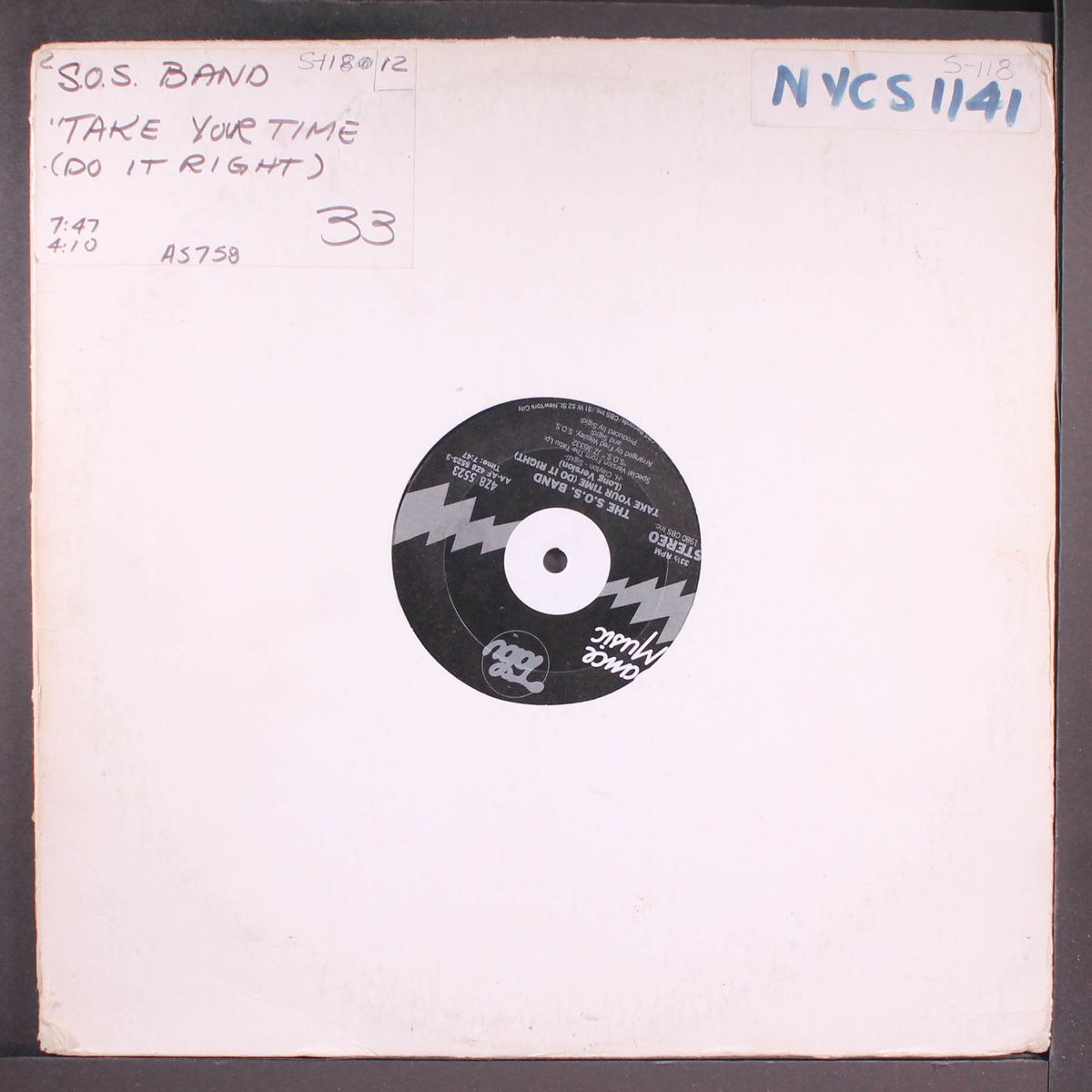 take your time / short by S.O.S. BAND