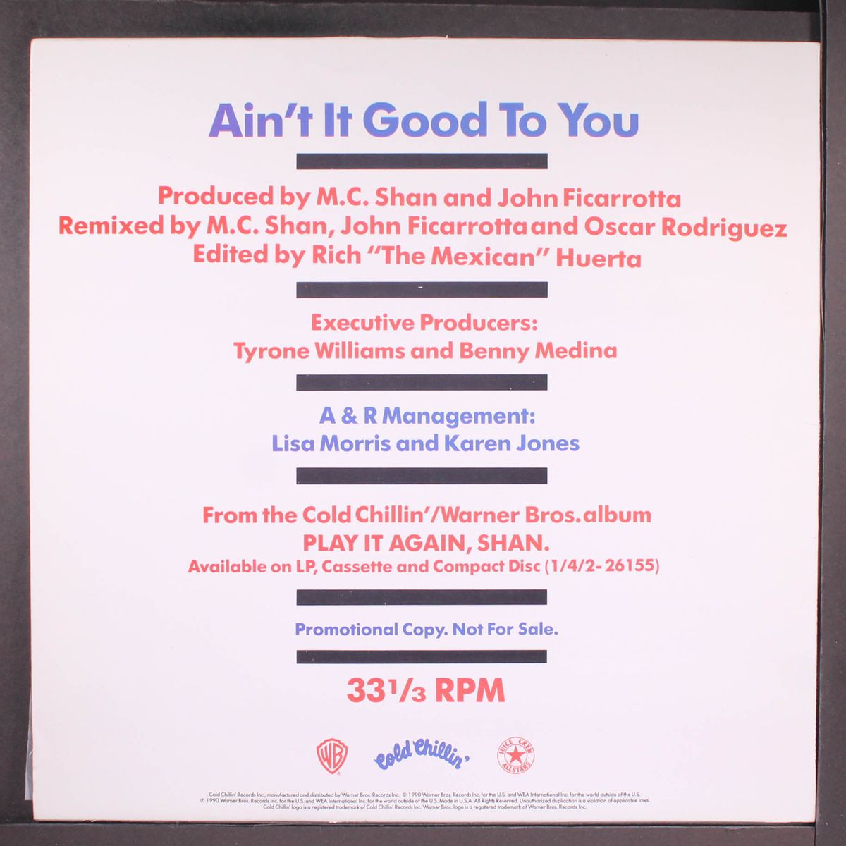 ain't it good to you / remix by M.C. SHAN