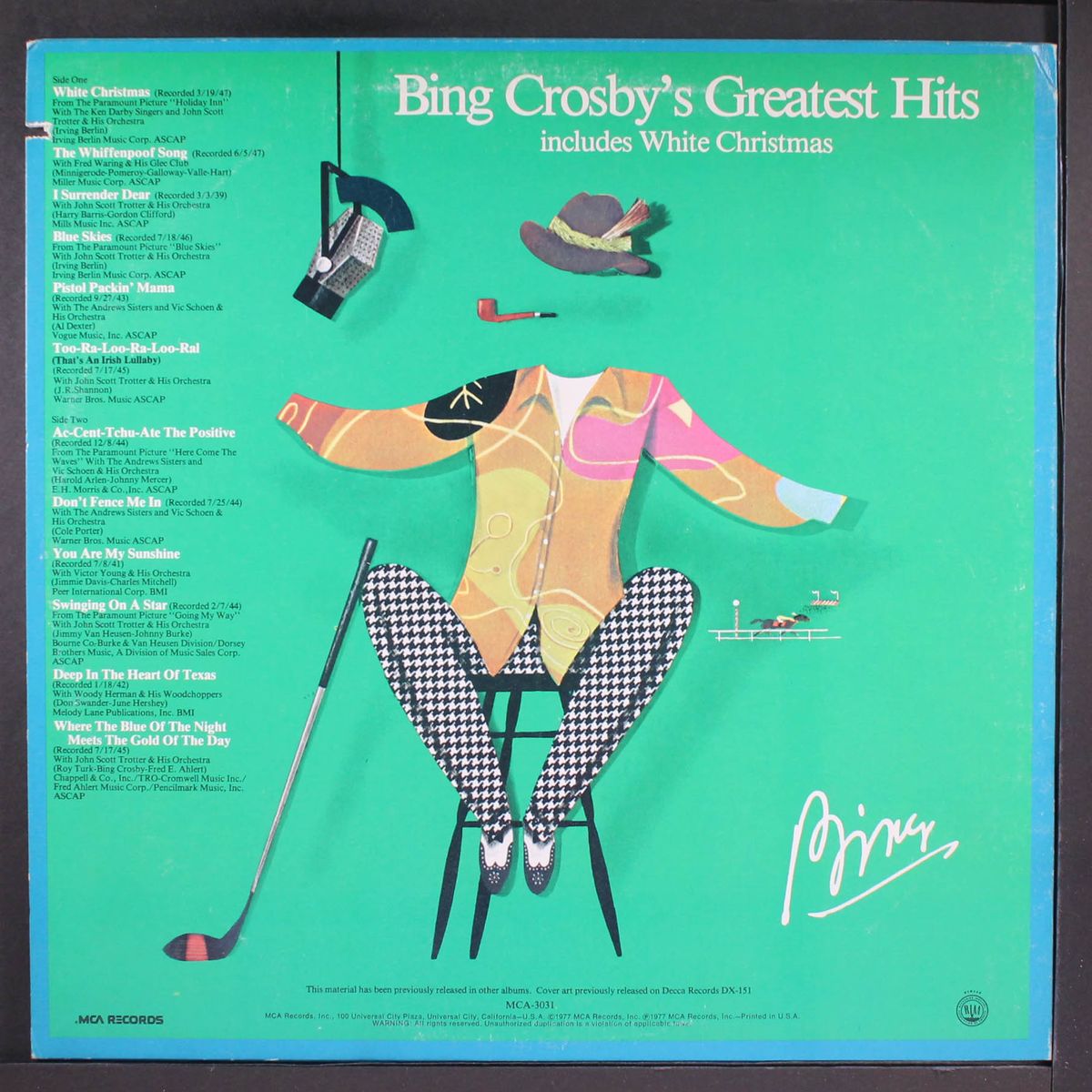 greatest hits by BING CROSBY