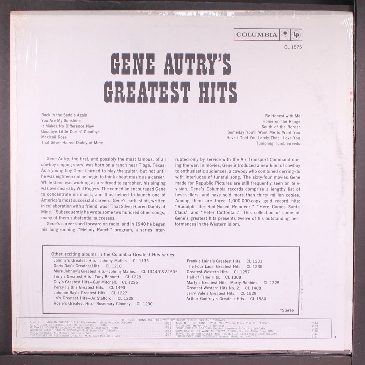 greatest hits by GENE AUTRY