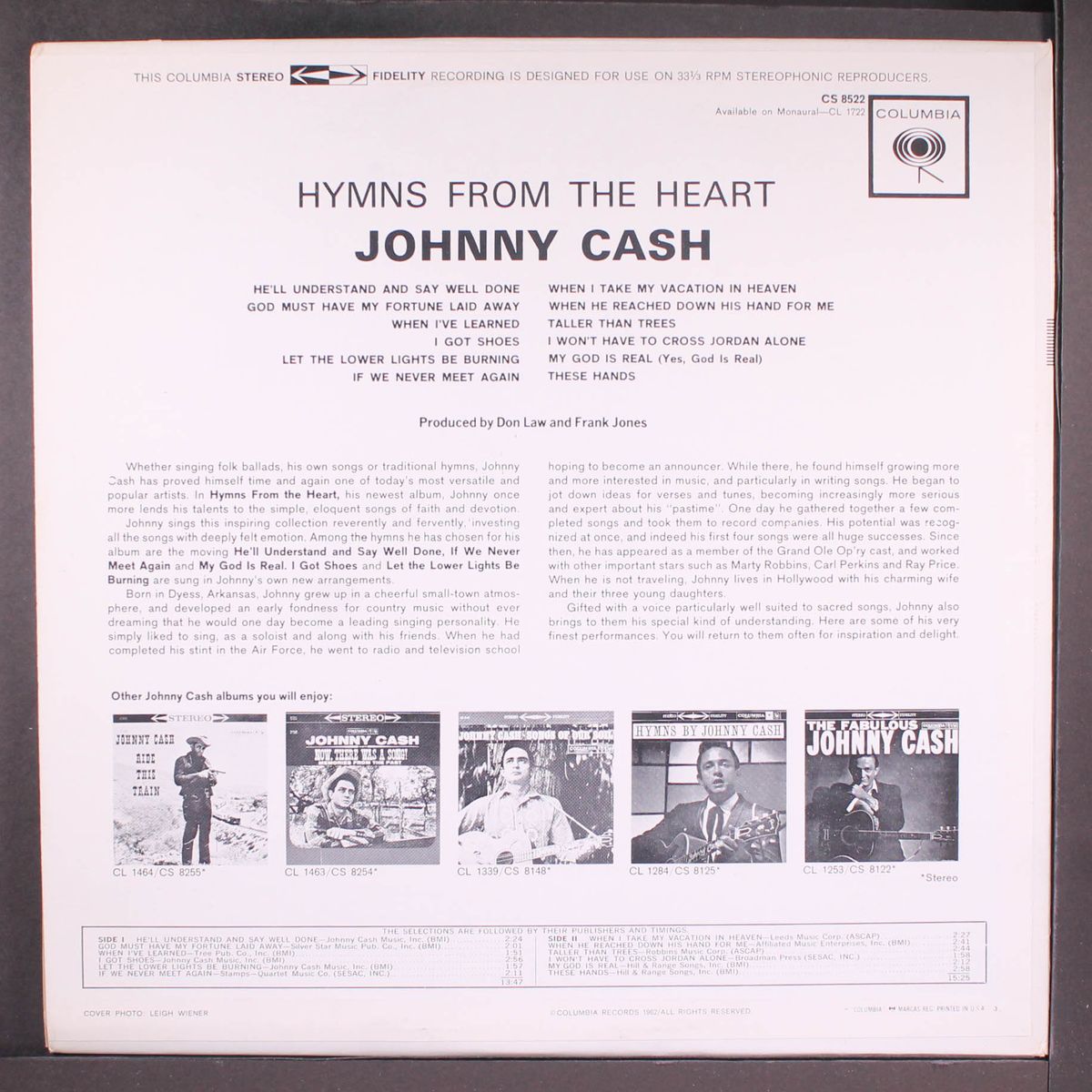 hymns from the heart by JOHNNY CASH
