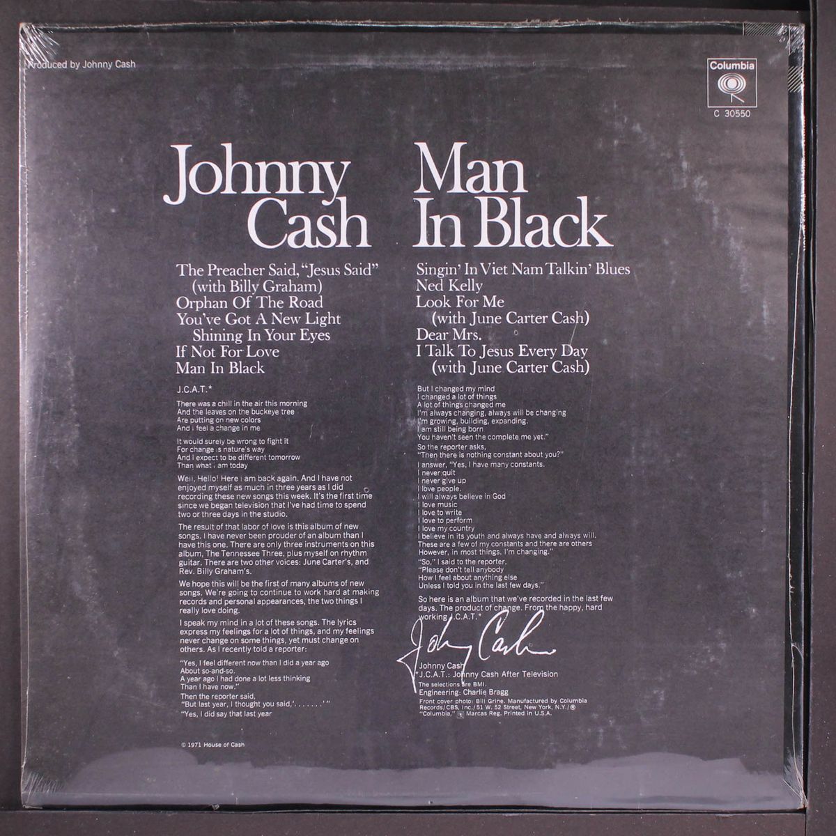 man in black by JOHNNY CASH