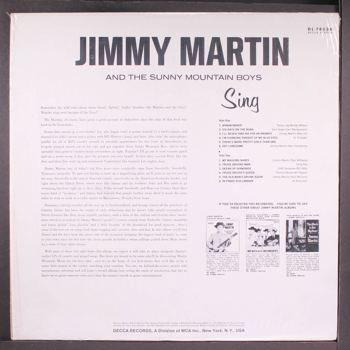 sing widow maker by JIMMY MARTIN