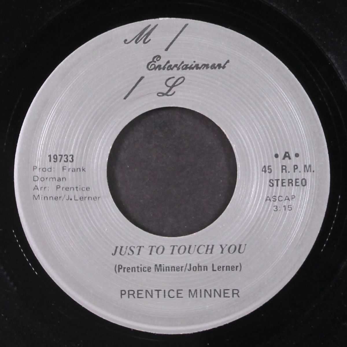 just to touch you / never by PRENTICE MINNER