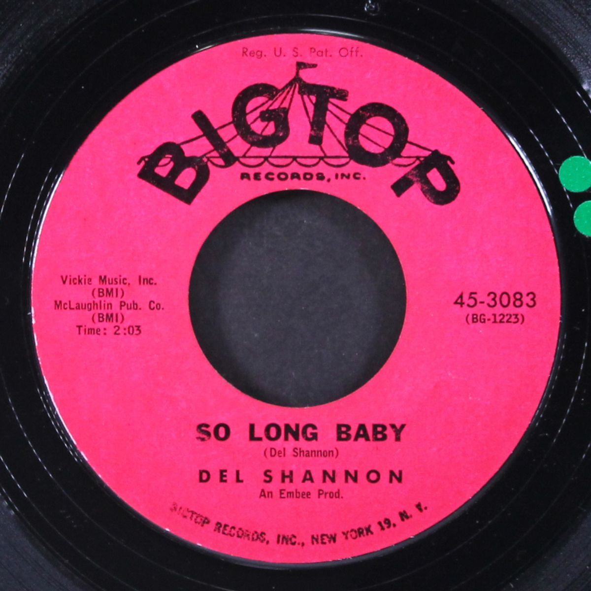 so long baby / the answer to everything by DEL SHANNON