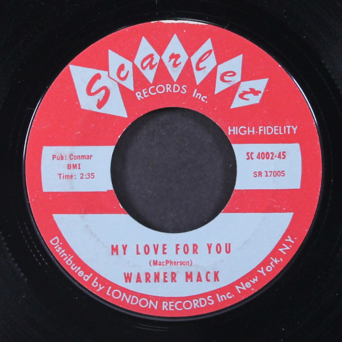 someone, somewhere / my love for you by WARNER MACK