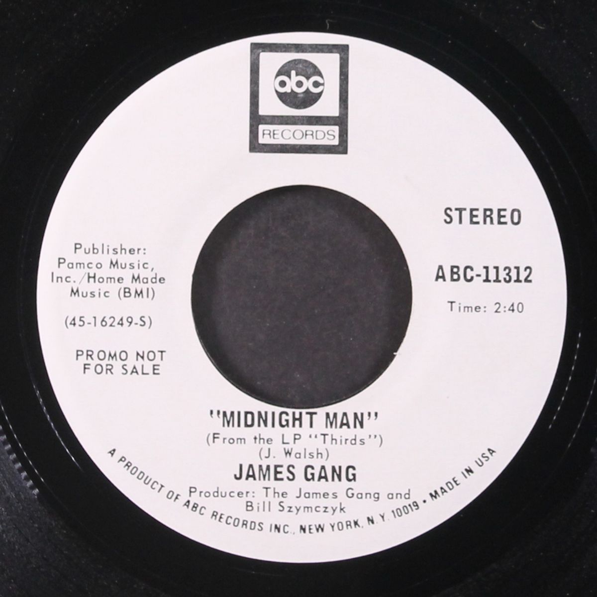 midnight man / mono by JAMES GANG